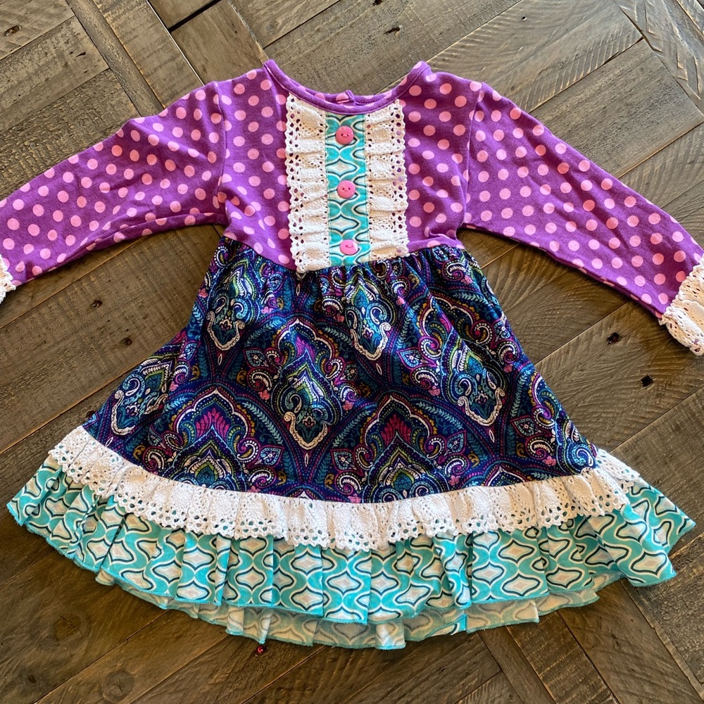 Ricrac & Ruffles Dress - 24 months EUC 🐶🚭